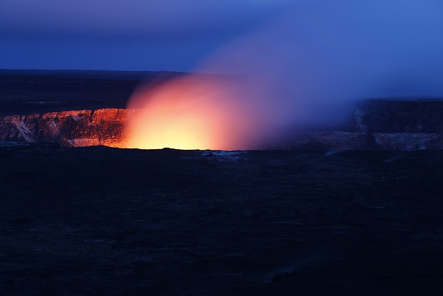 hawaii, volcano, hot