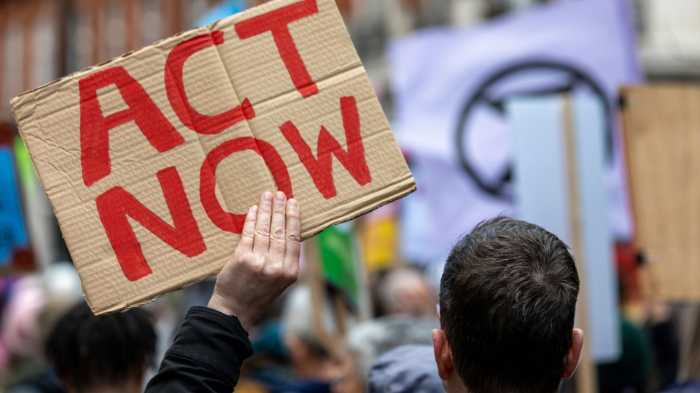 Protesters taking individual climate action