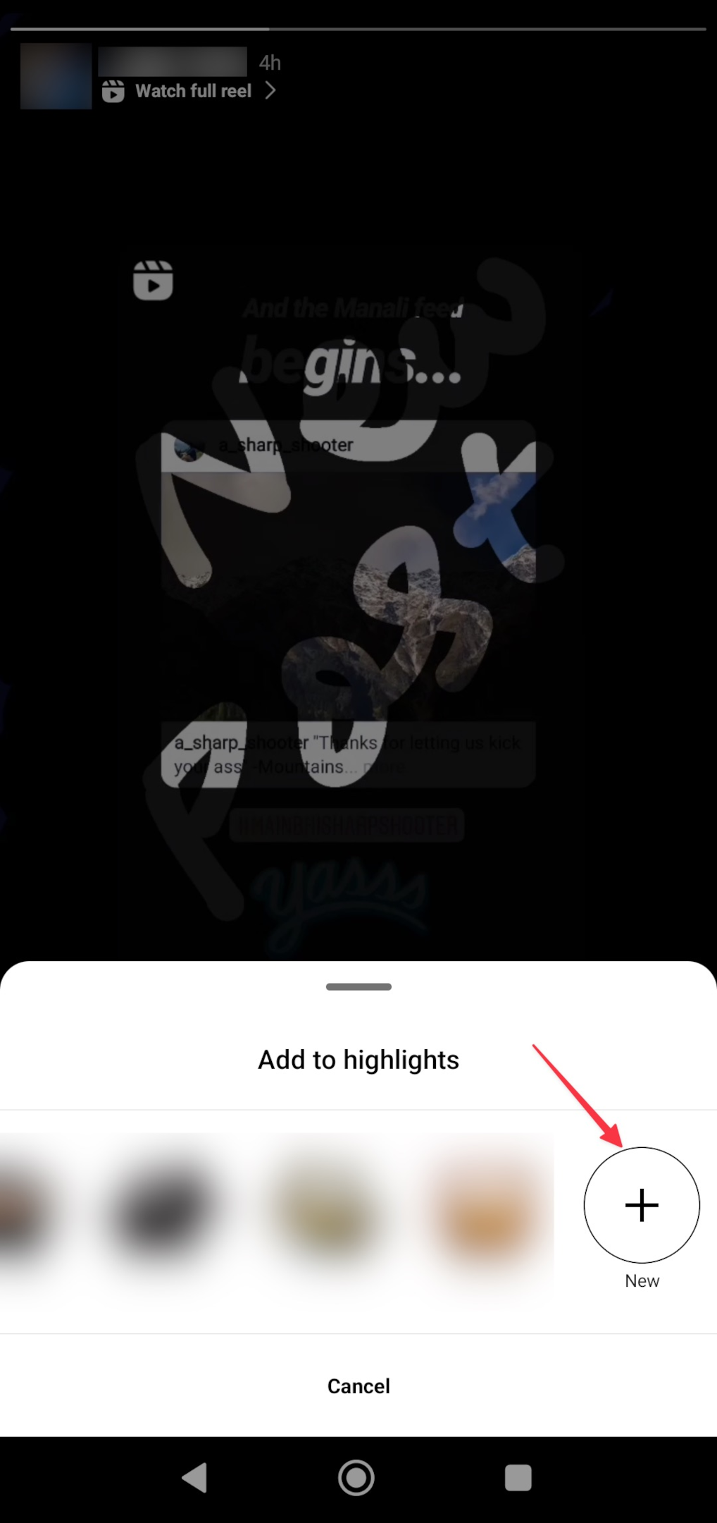 Remote.tools shows how to create new highlight for your Instagram account