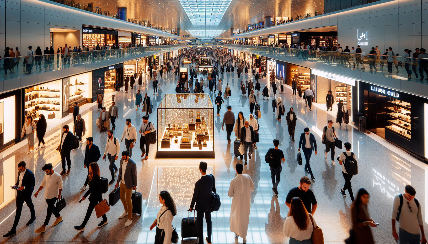 Duty-free shopping area at JFK Airport