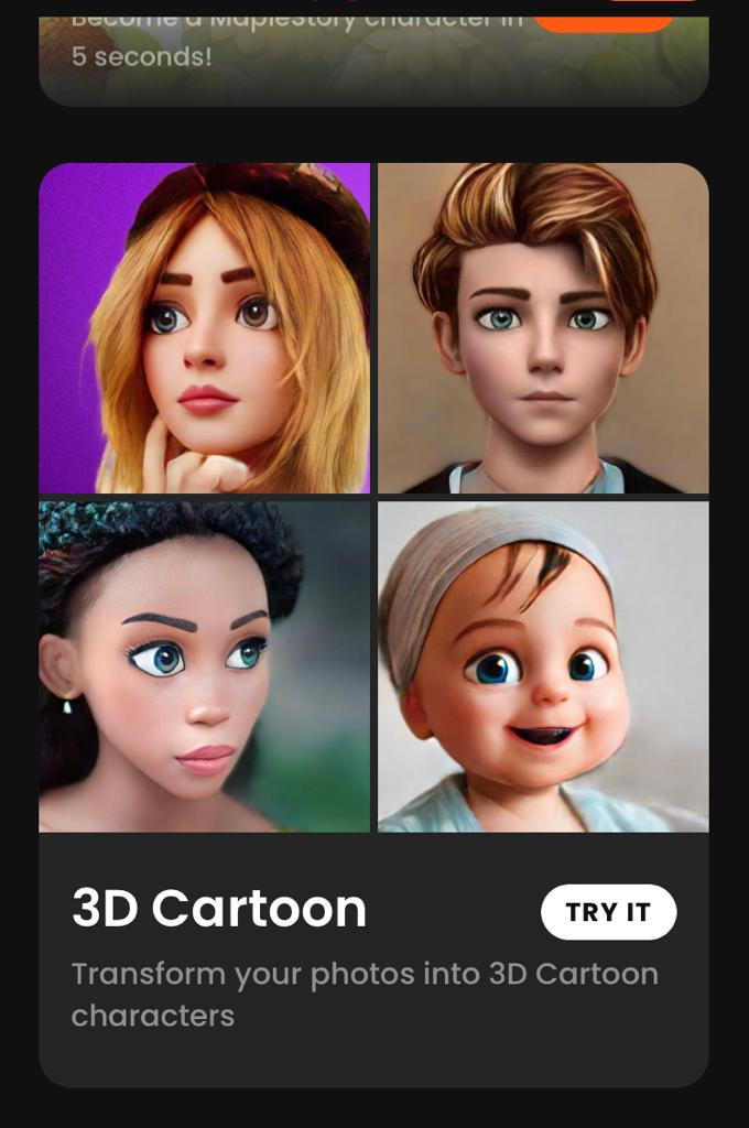 3D cartoon option