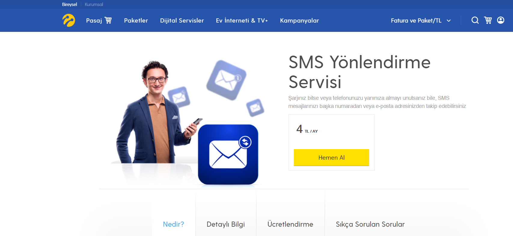 Turkcell ile Mesajları Başka Telefona Yönlendirme Servisi