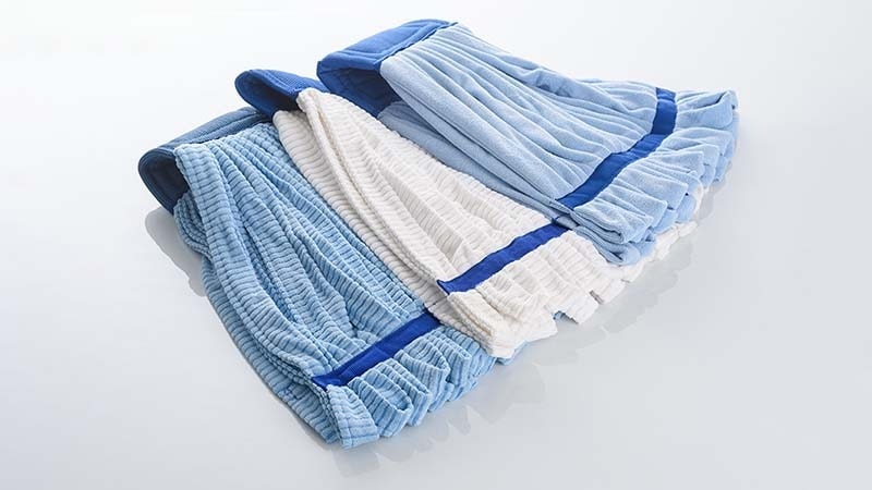 Blue Microfiber tube mop head