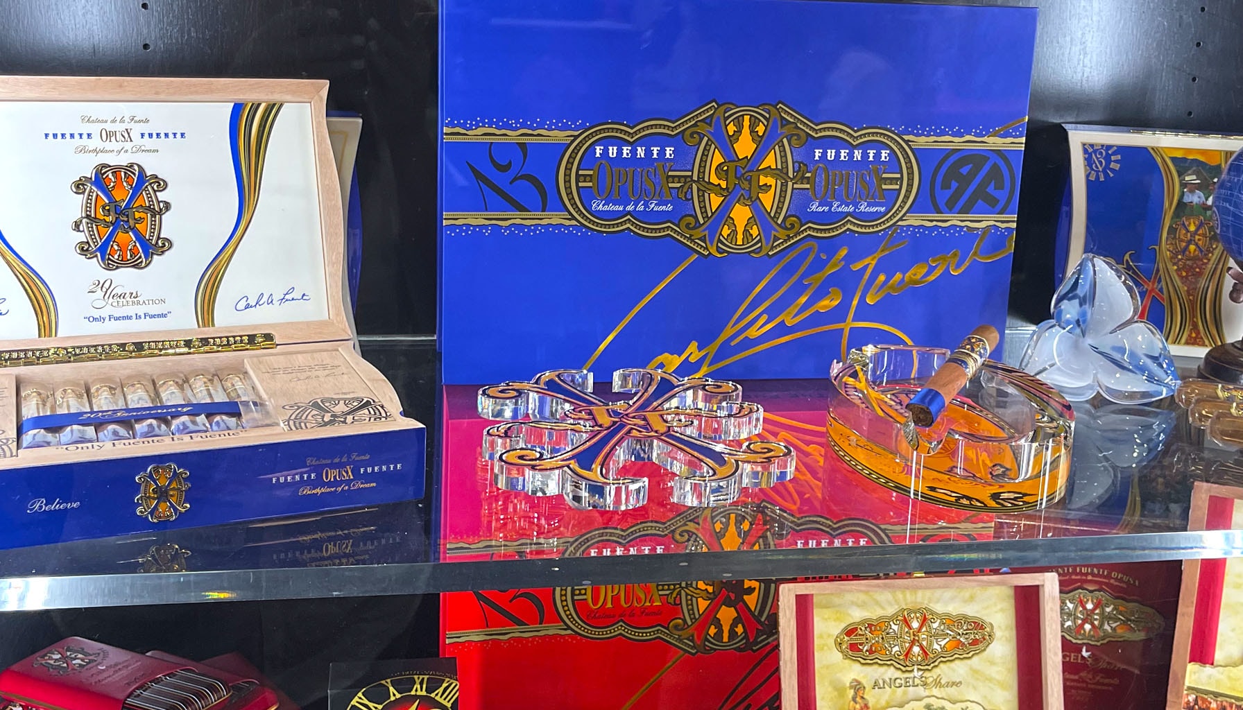 A creative representation of the Fuente Fuente Opus X cigars.