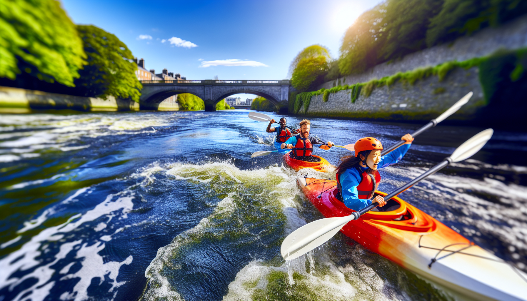 Kayaking adventure on the River Liffey in Dublin