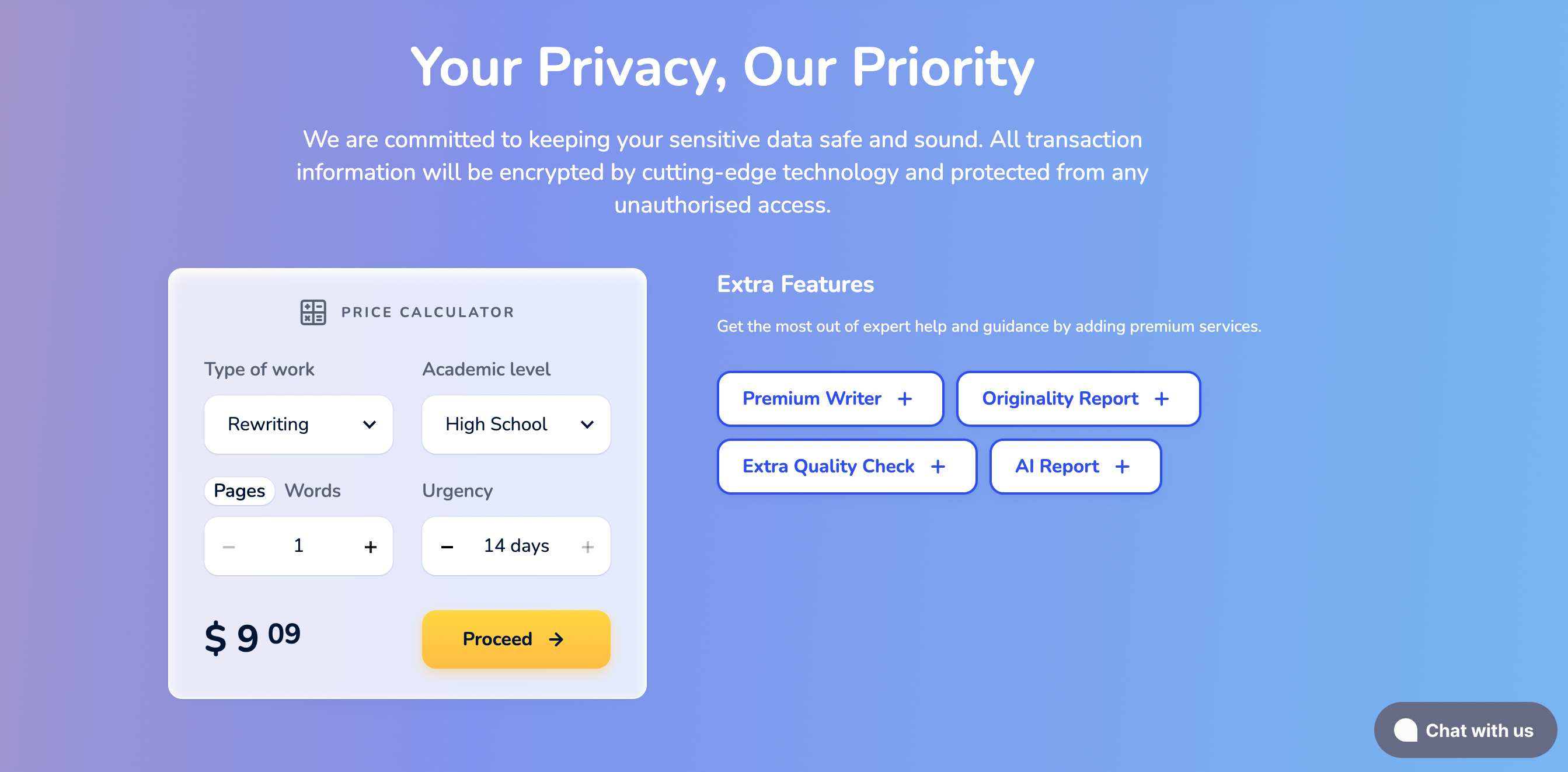 Study Crumb Pricing Page