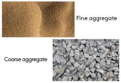 A picture of coarse and fine aggregates