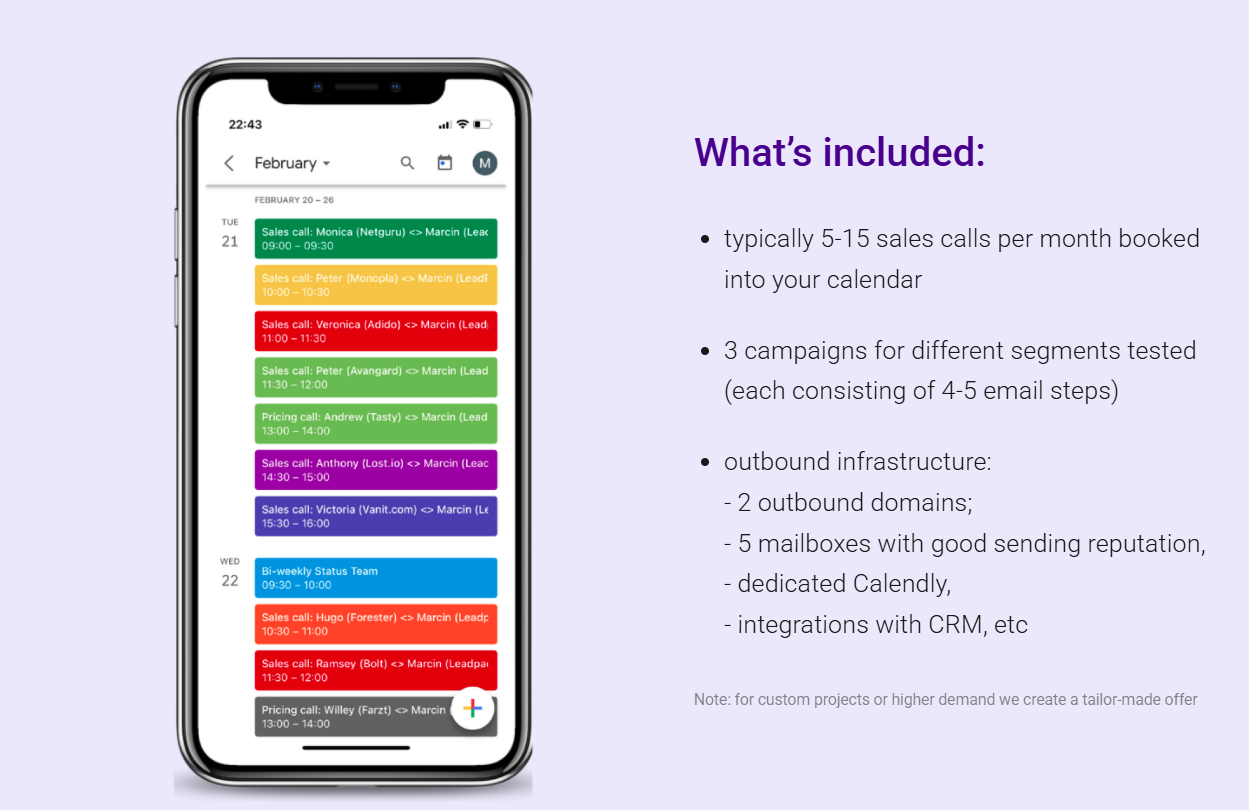Lead Pack agency services