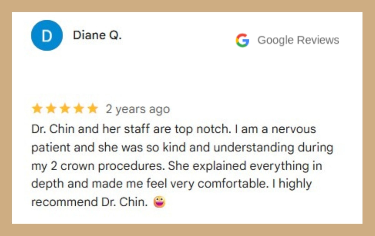 Successful root canal therapy leads to satisfied Google reviews from dental patients.
