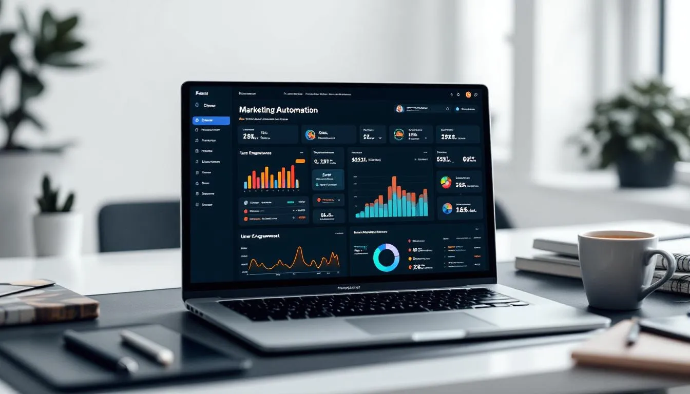 The image showcases a variety of existing marketing automation software tools designed to enhance the efficiency of marketing teams. It highlights features such as email marketing capabilities, customer relationship management, and advanced analytics, all aimed at optimizing marketing campaigns and improving customer engagement across multiple channels.