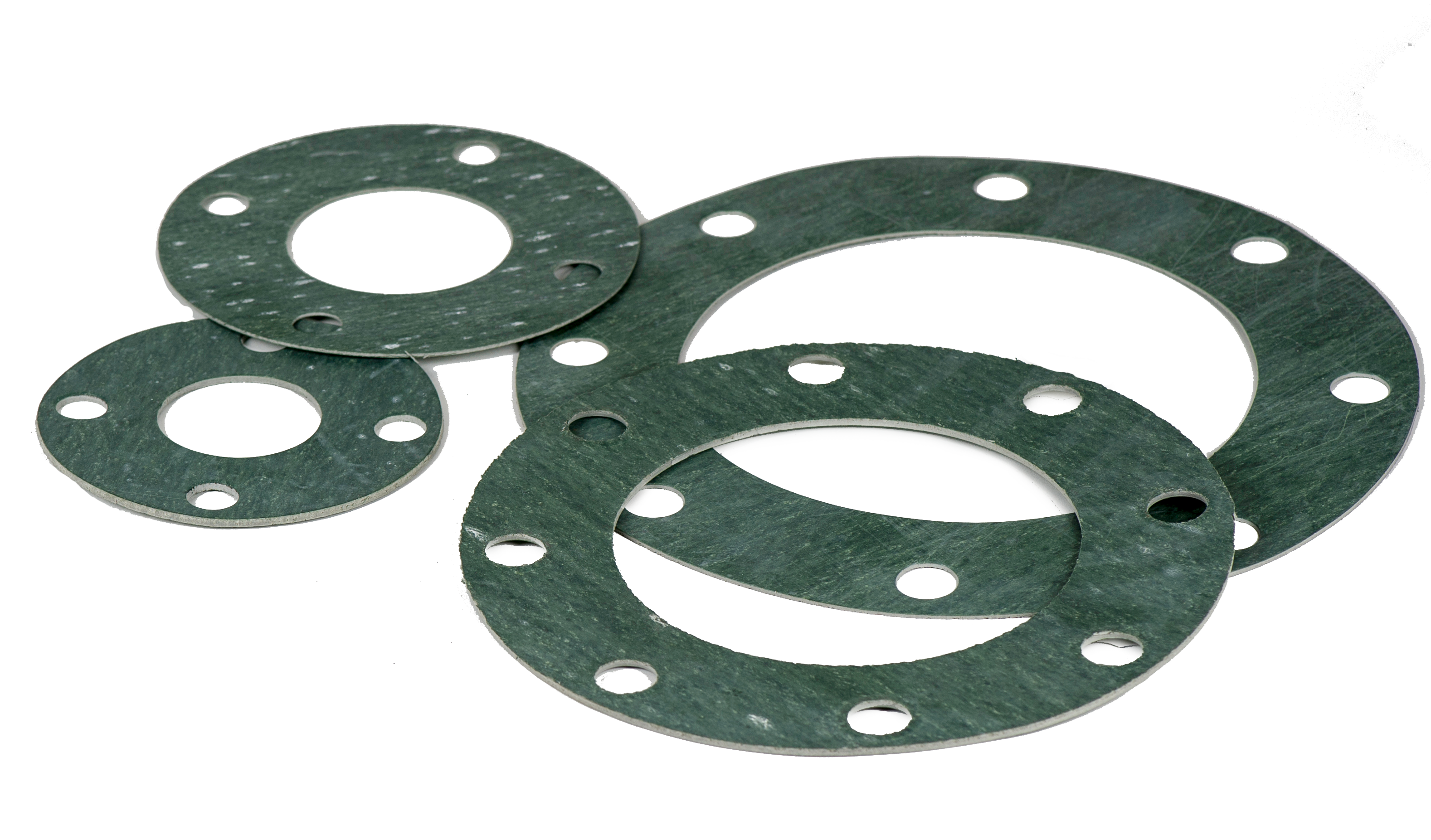 A pipe flange with many gaskets to prevent leakage
