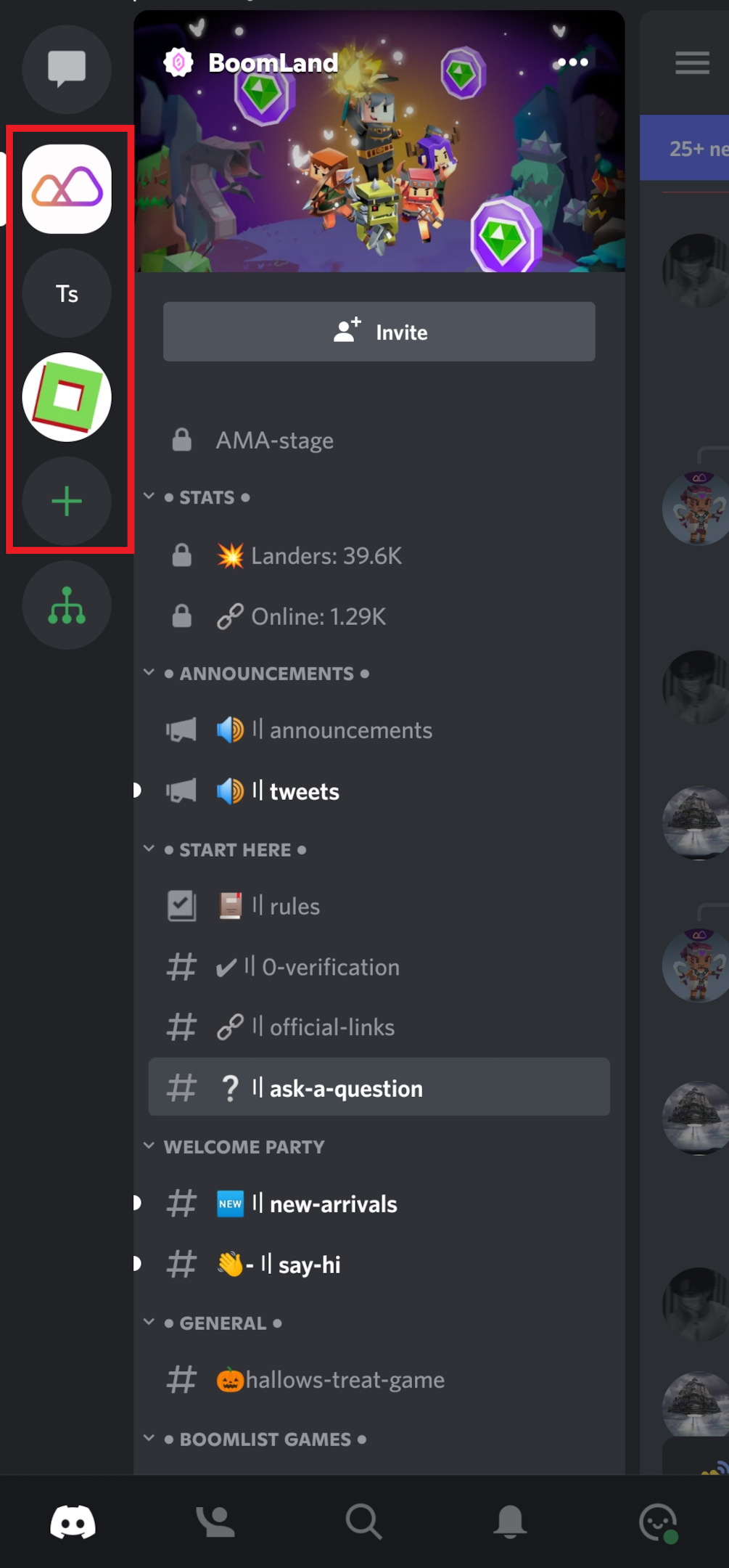 discord server hosting the offending user