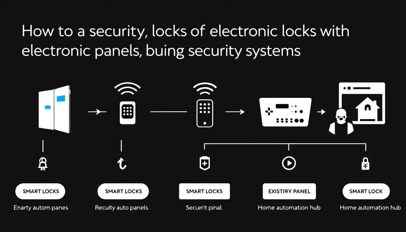 An illustration of the steps to successfully integrate electronic locks with existing security systems.