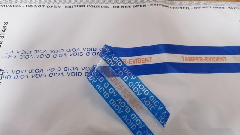 Security Bag Tape with void message