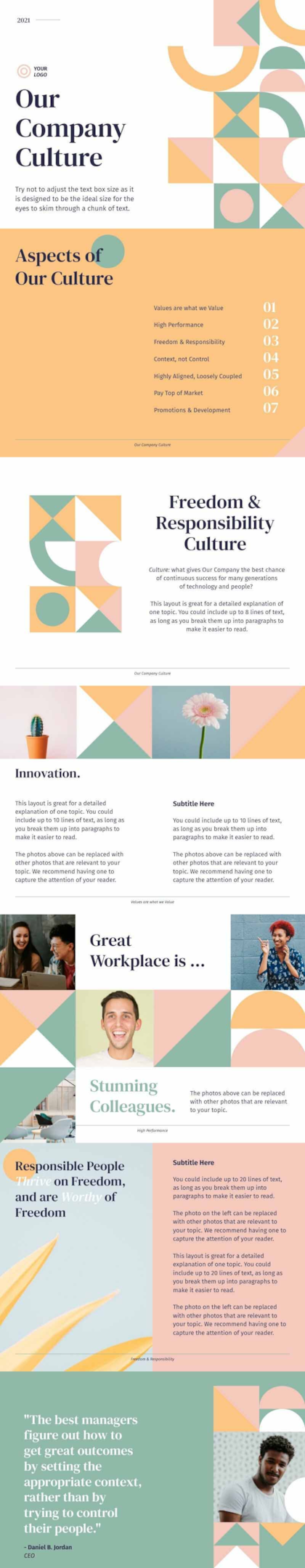 company culture example, powerful presentation alternative to powerpoint