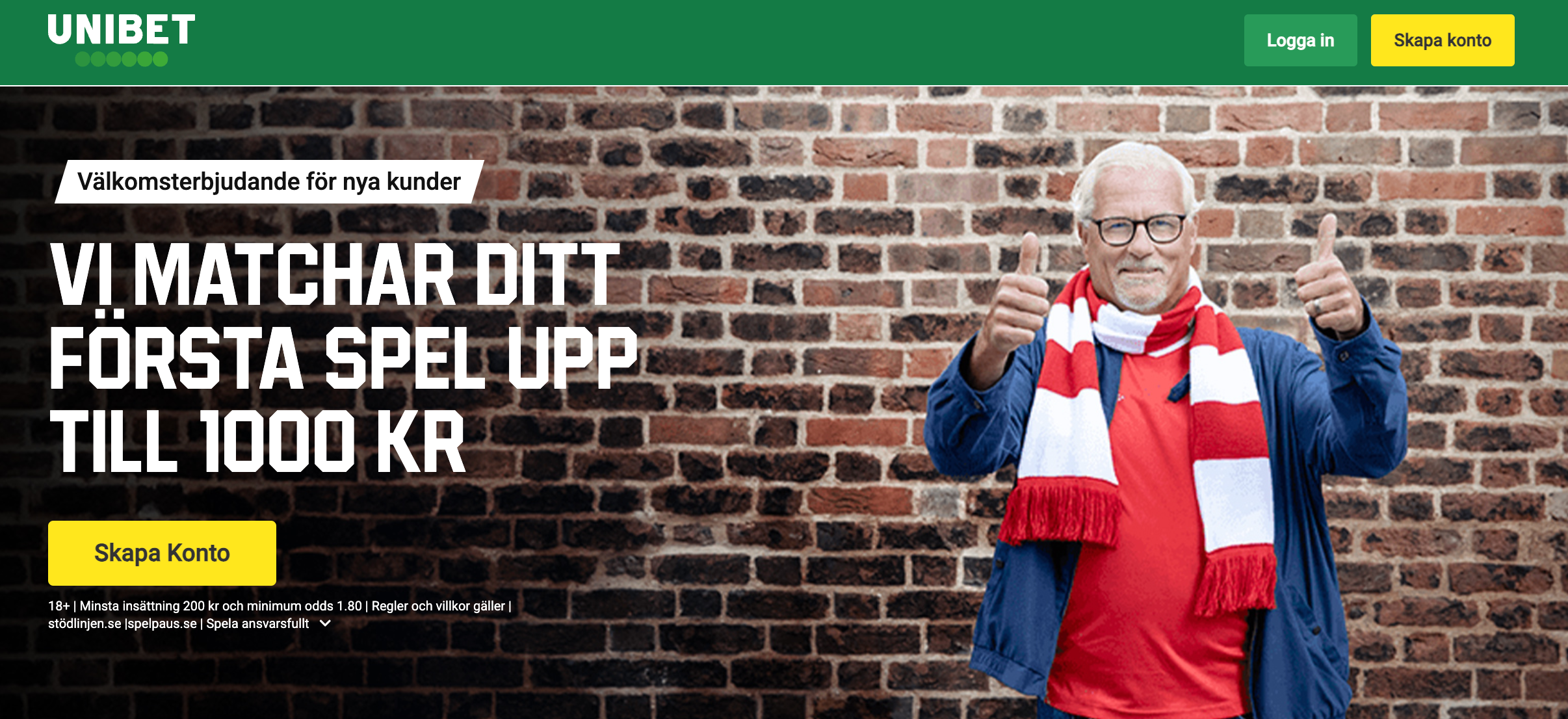 Unibet med bonus