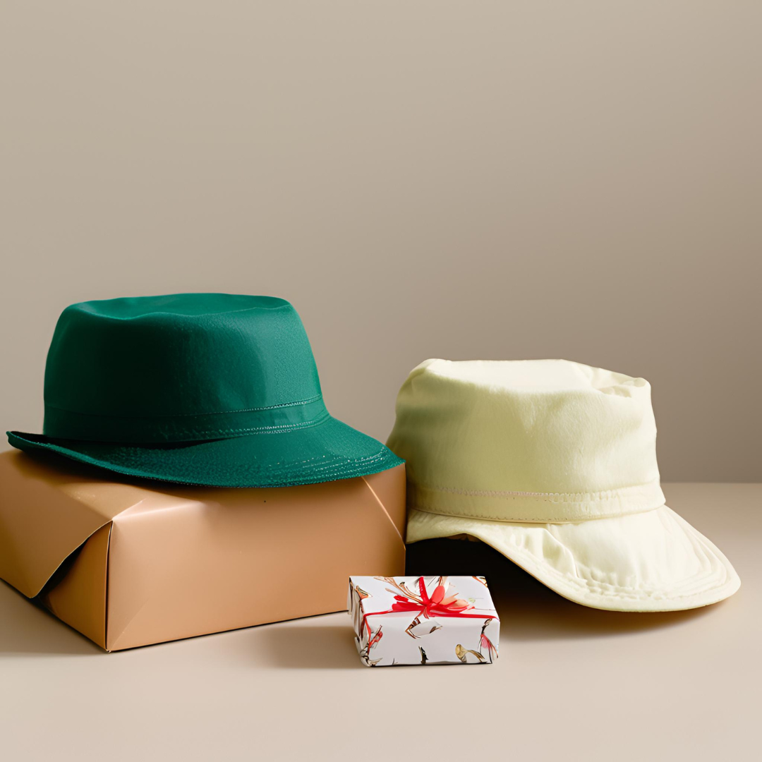 Using cricket hats for corporate gifting baskets - two sizes - companies 