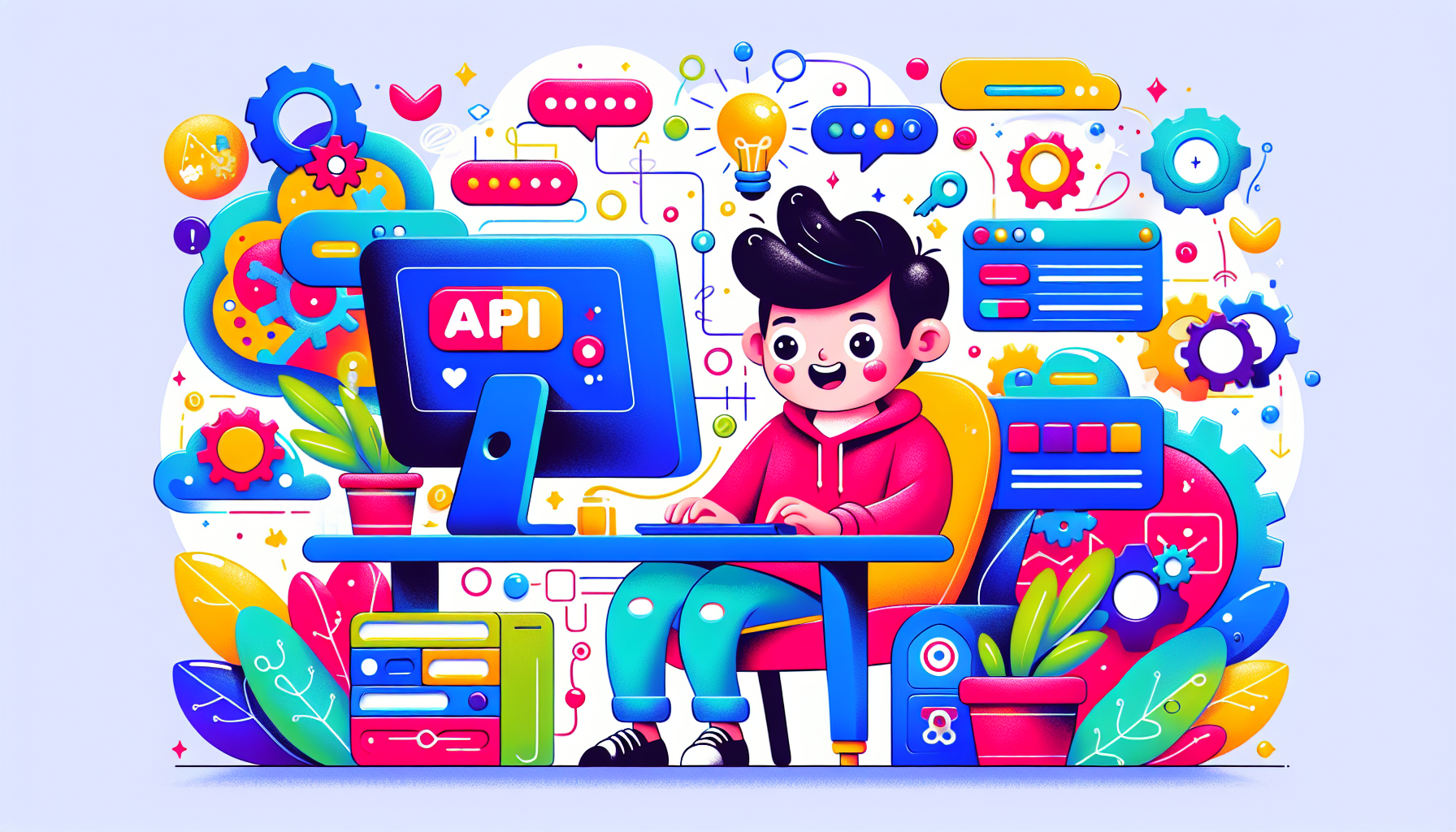 Illustration of obtaining an OpenAI API key for developers.