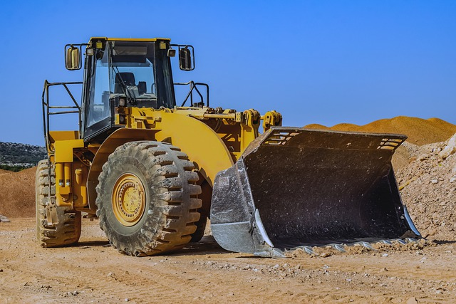 bulldozer, dozer loader, gravel pit