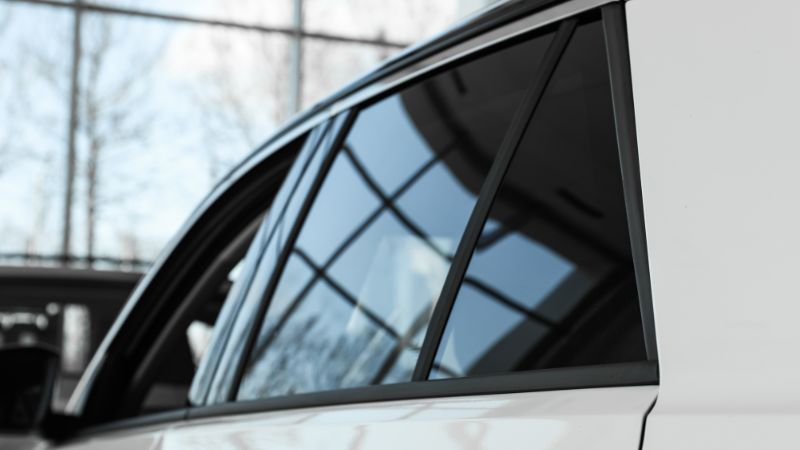 Legal window tint film on the car