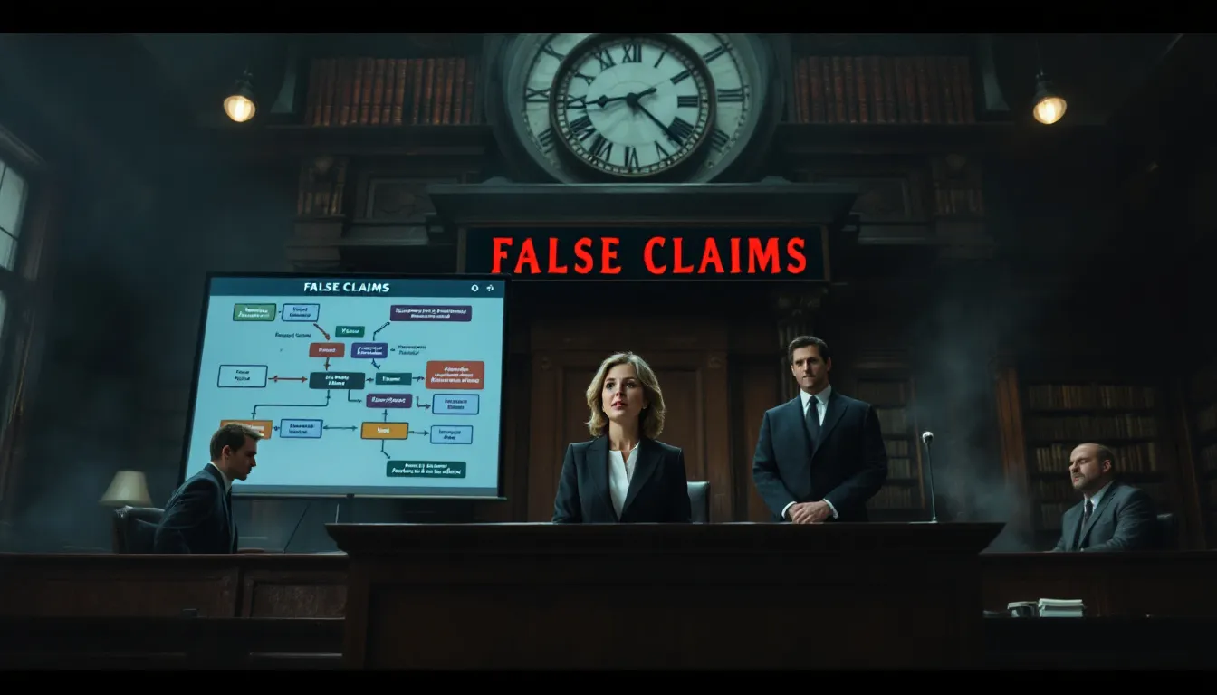An image showing the impact of false claims on insurance claims and the process involved.