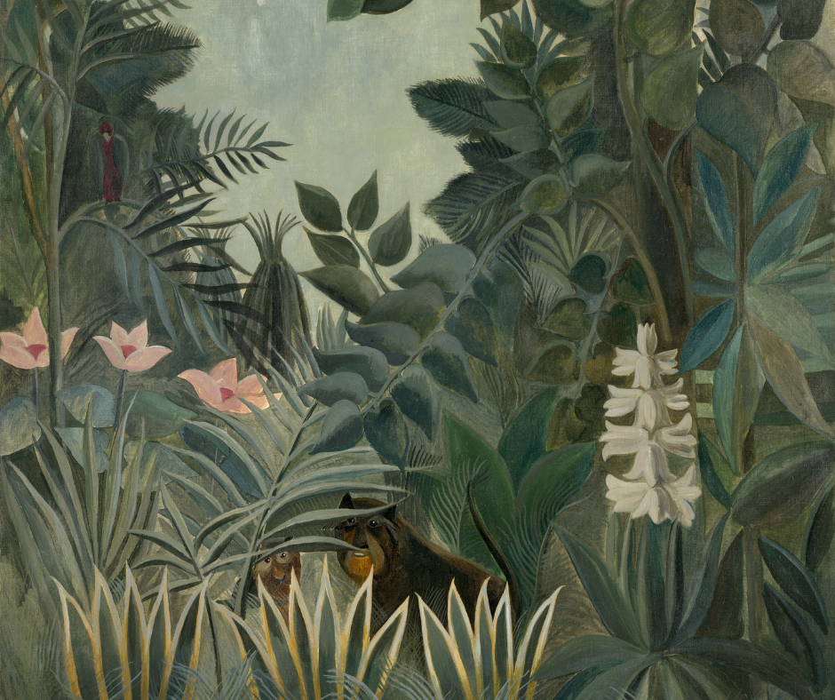 Henri Rousseau's The Hungry Lion Throws Itself on the Antelope, exhibited alongside the work of the Fauves.