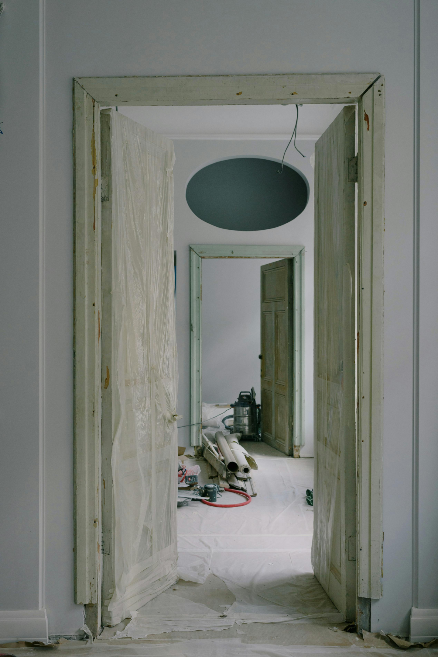 Look Through Door of Home Being Renovated
