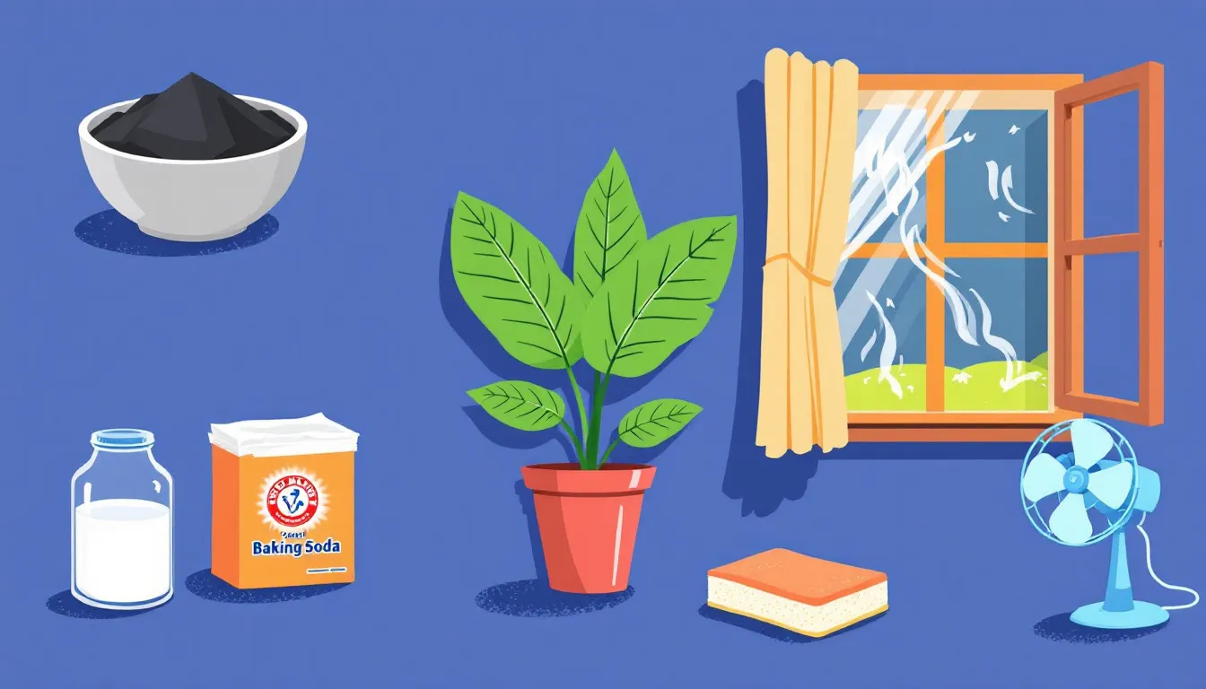 Household items used for absorbing smoke odors.
