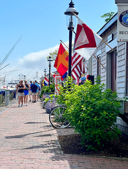 Straight Wharf is in downtown nantucket. 