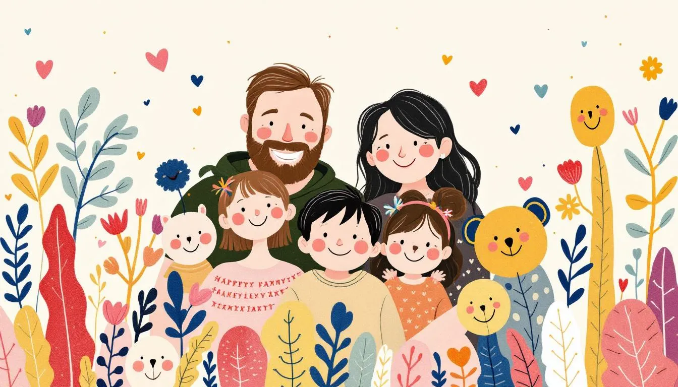 A custom photo birthday card featuring a family picture.
