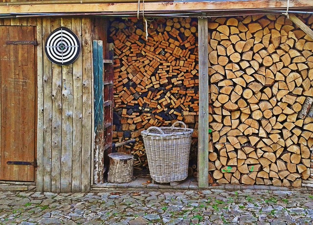 firewood, logs, pile of wood