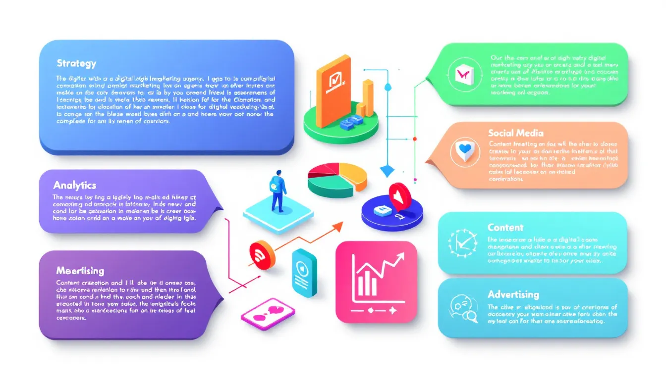 The benefits of hiring a digital marketing agency, illustrated with key advantages.