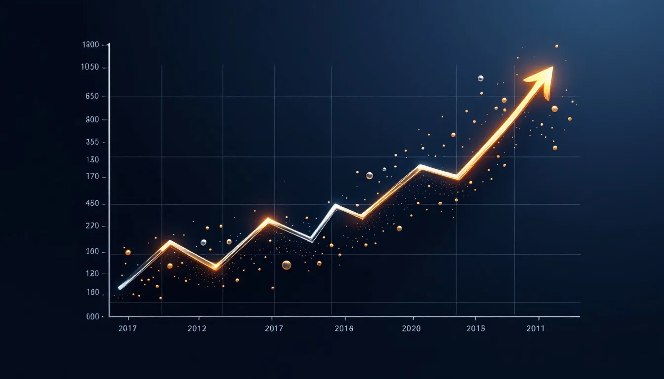 A graph depicting the rising trend of precious metals prices, illustrating the benefits of investing in precious metals.