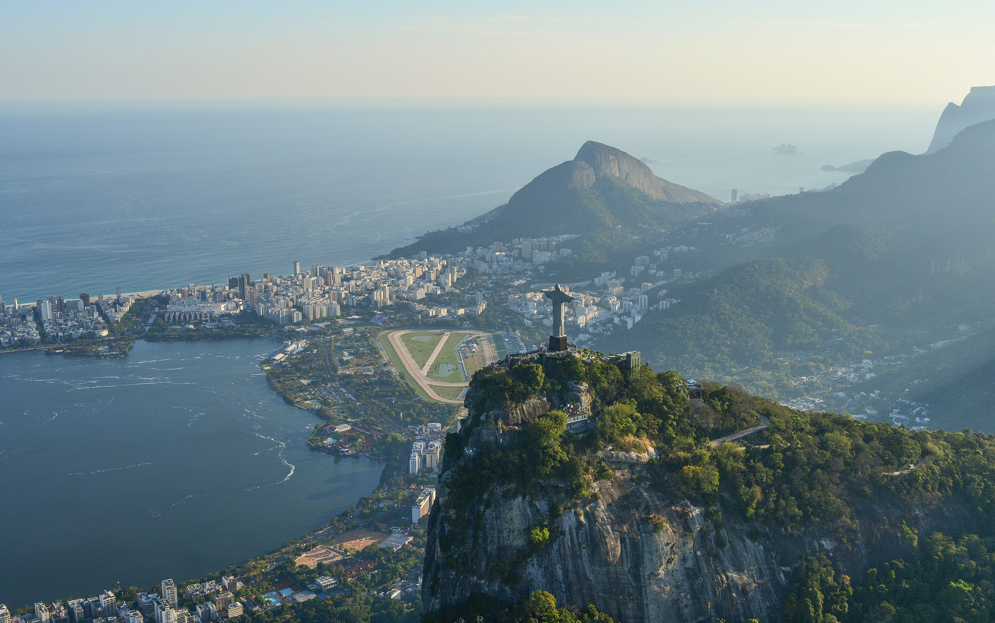 Christ the Redeemer, Brazil, Rio de Janeiro, Copacabana Beach