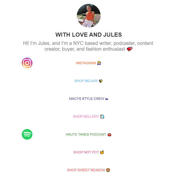 with love and jules links
