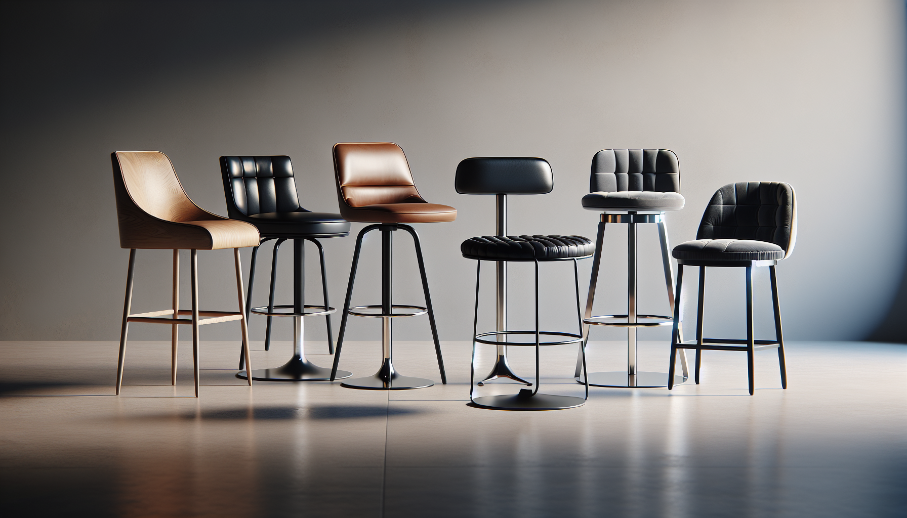 An illustration of different types of bar stools