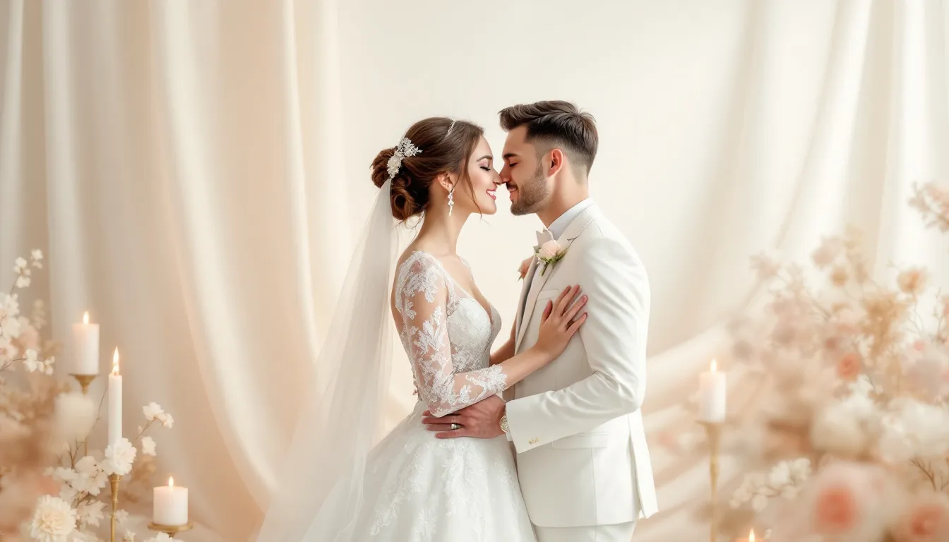 A couple enjoying their wedding video, showcasing the joy of their special day and the importance of wedding videography.