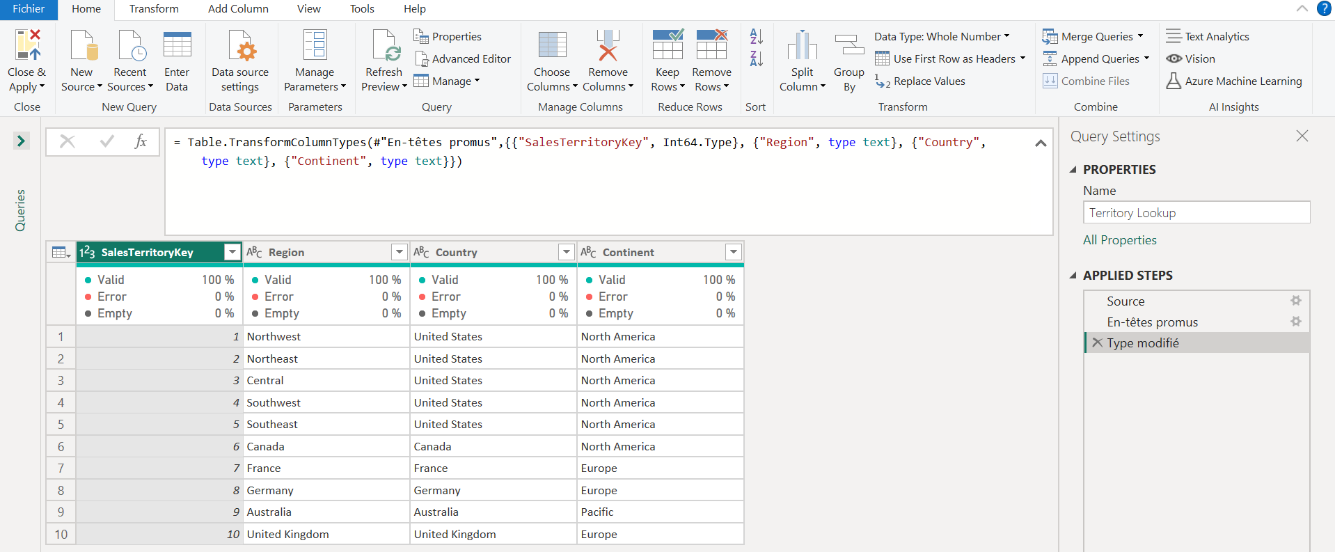 Advantages of the import functionality for power query transformations