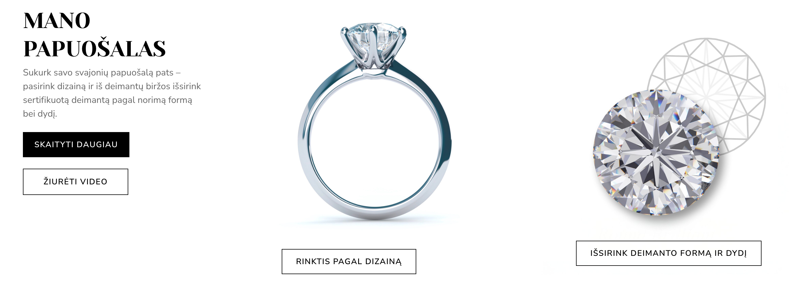 Sukurk savo papuošalą pats – sužadėtuvių žiedai, auskarai ir pakabukai su deimantais. TopDiamonds.online trijų žingsnių sistema – naujoji juvelyrika