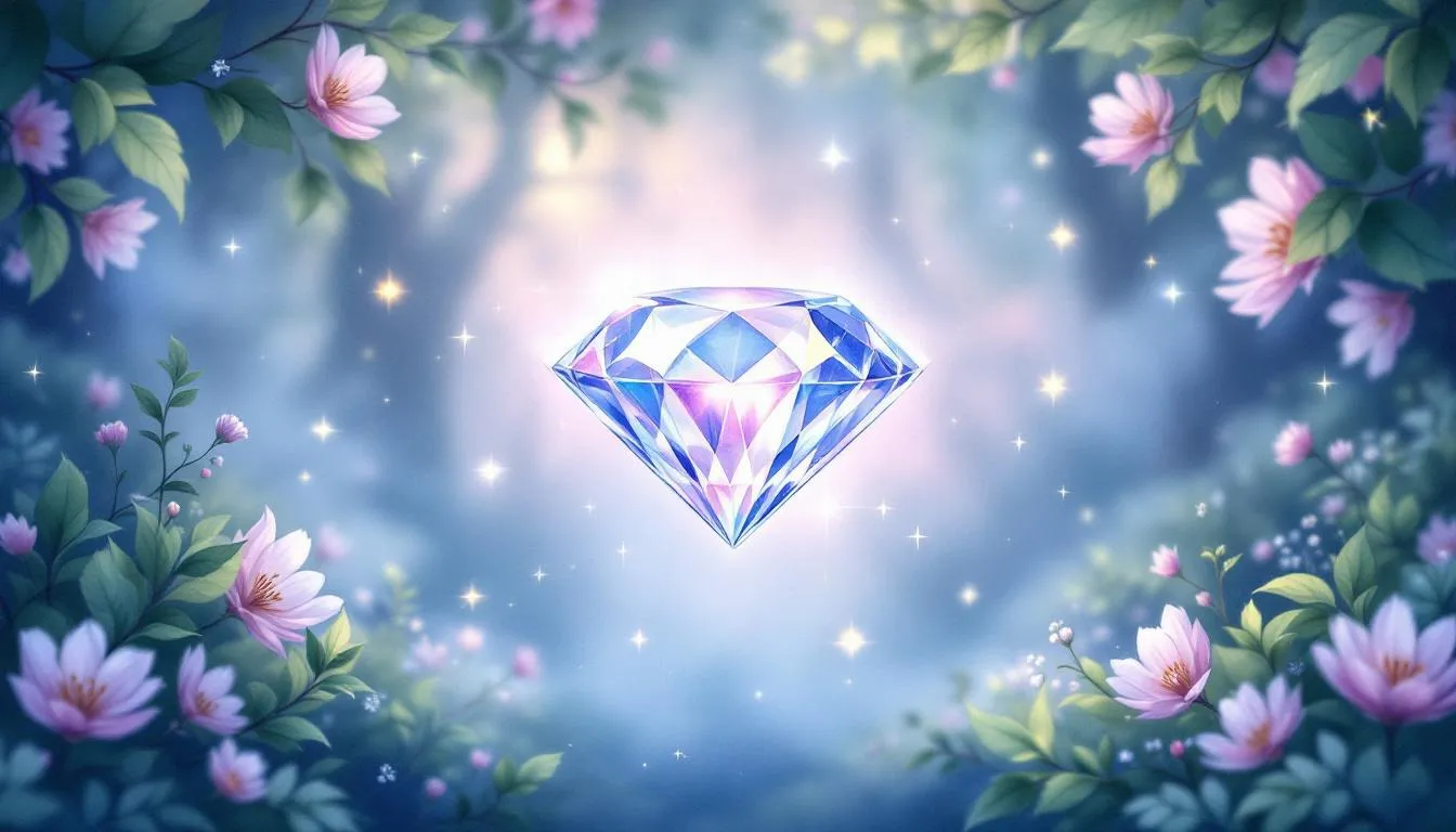 A dazzling diamond representing April's birthstone.
