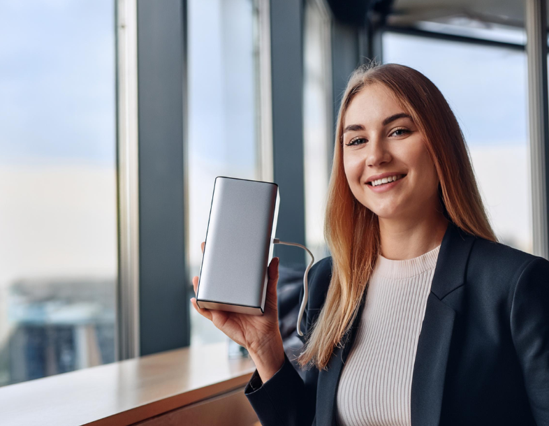 Custom Power banks and business size - corporate gifts - portable power bank - personalized power banks - promotional product - branding