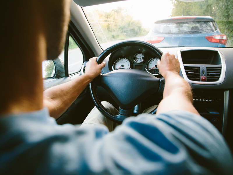 Image showing a person in a car before being a victim of a hit and run in Georgia. 