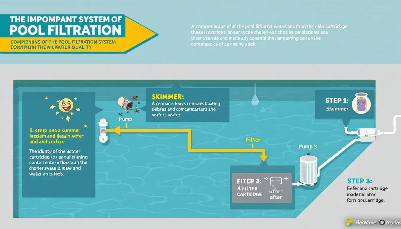 An overview of pool filtration systems illustrating their importance for maintaining water quality.