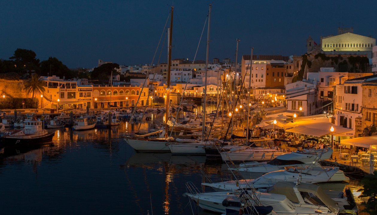 Port of Ciutadella in Menorca.