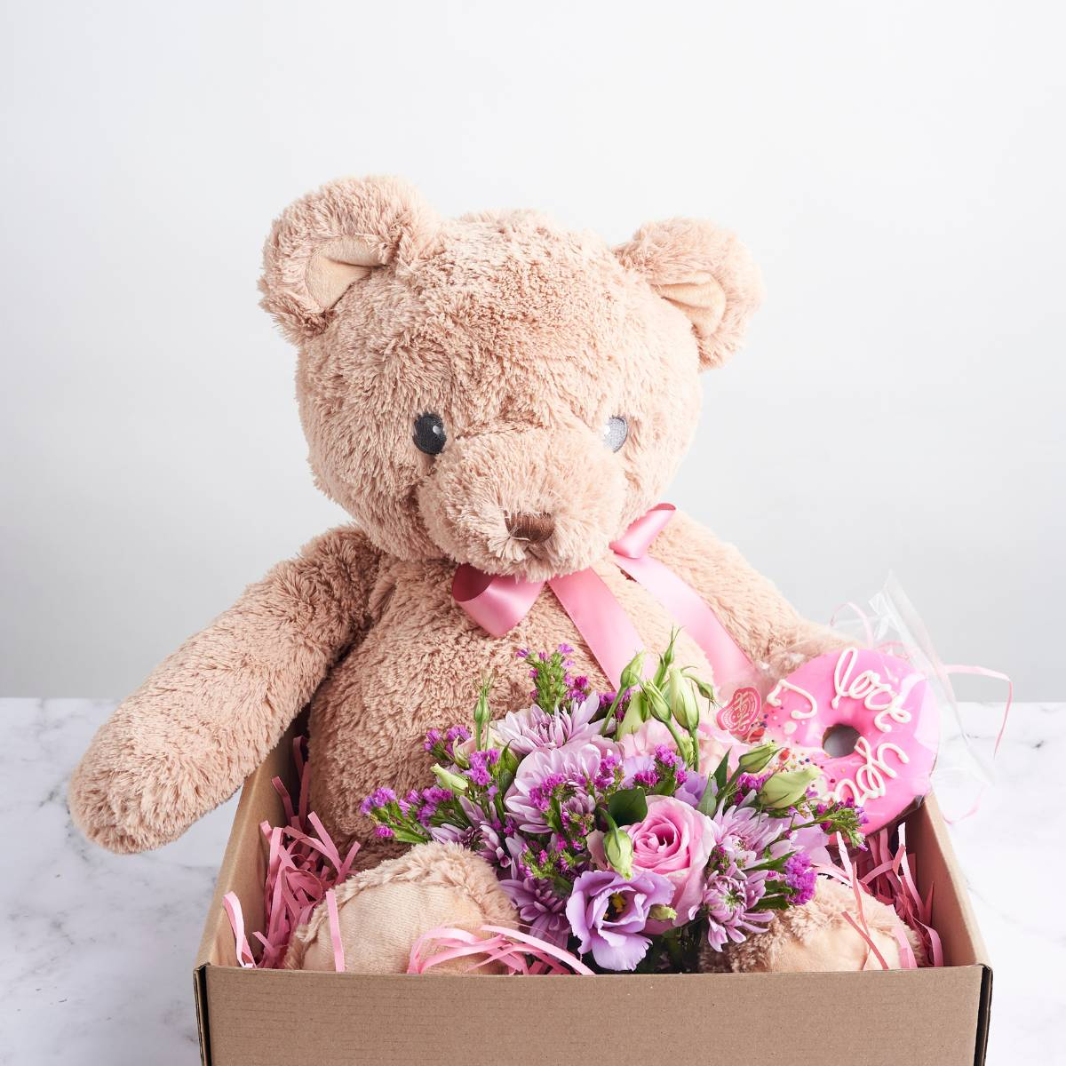 baby's essentials, new mom friend, baby's life, mom's hair, all the essentials, teddy bear, flowers
