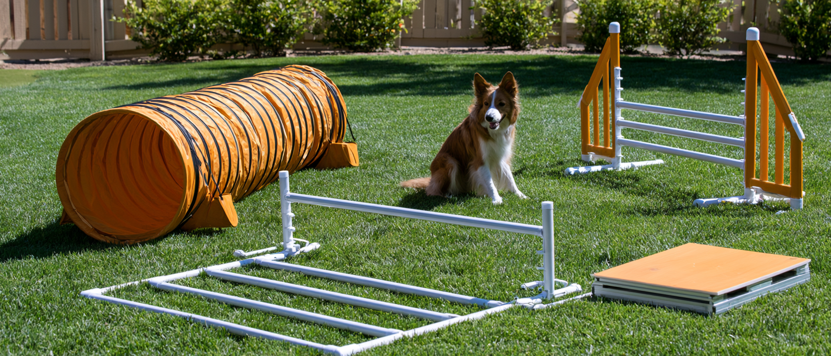 Backyard dog agility equipment