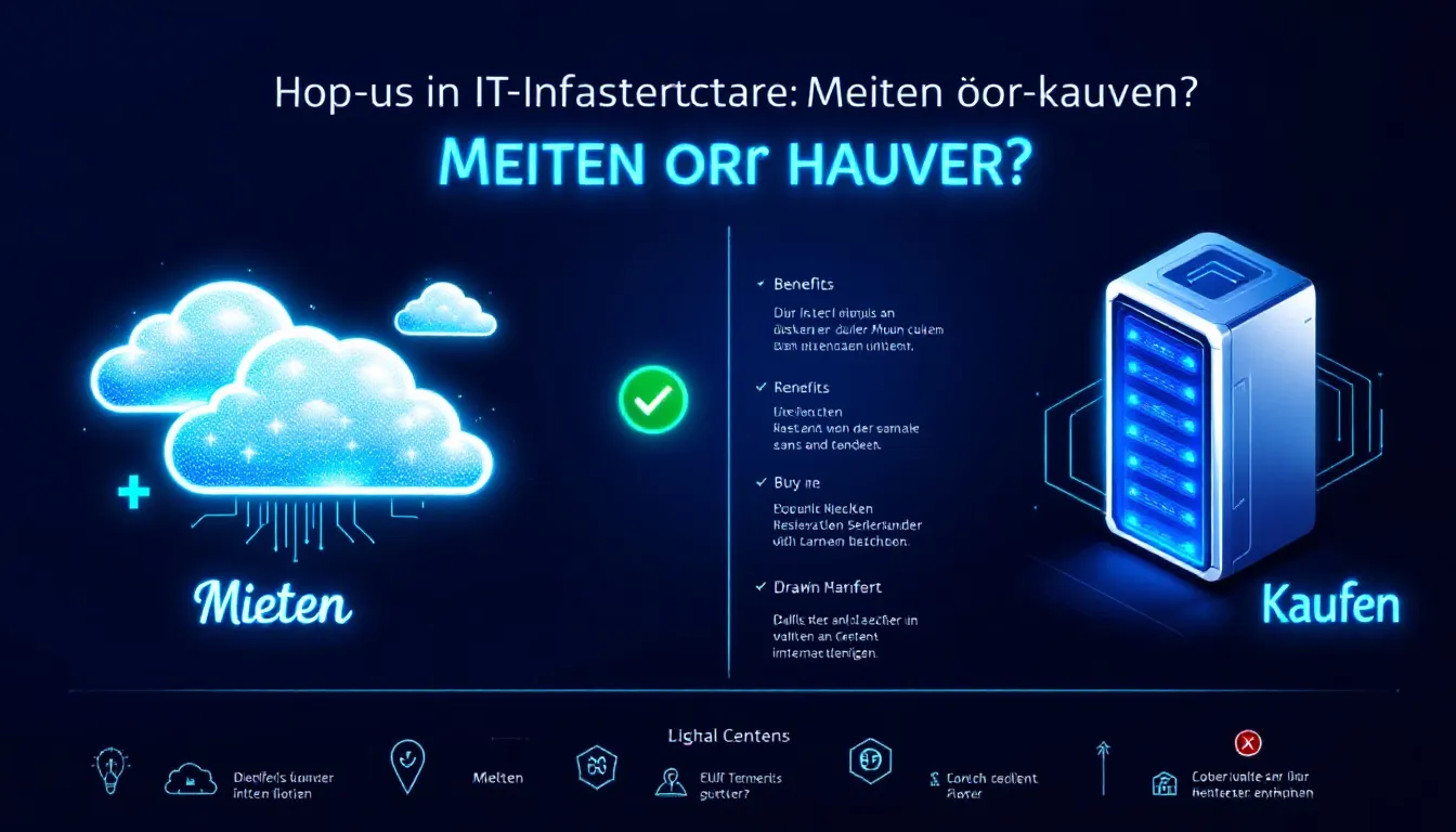 IT-Infrastruktur: Mieten oder kaufen die beste Strategie für ihre IT-Infrastruktur 2025.