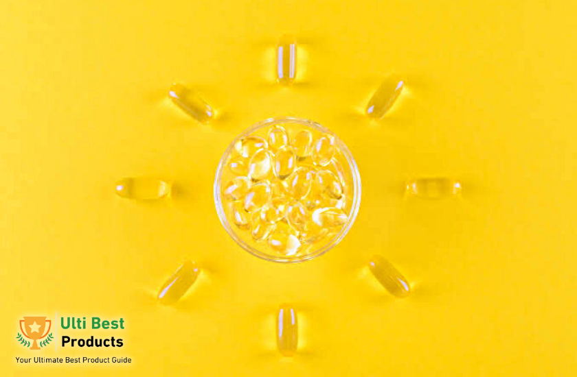Vitamin D pills in the form of a sun in a post about The Best Supplements For Gut Health