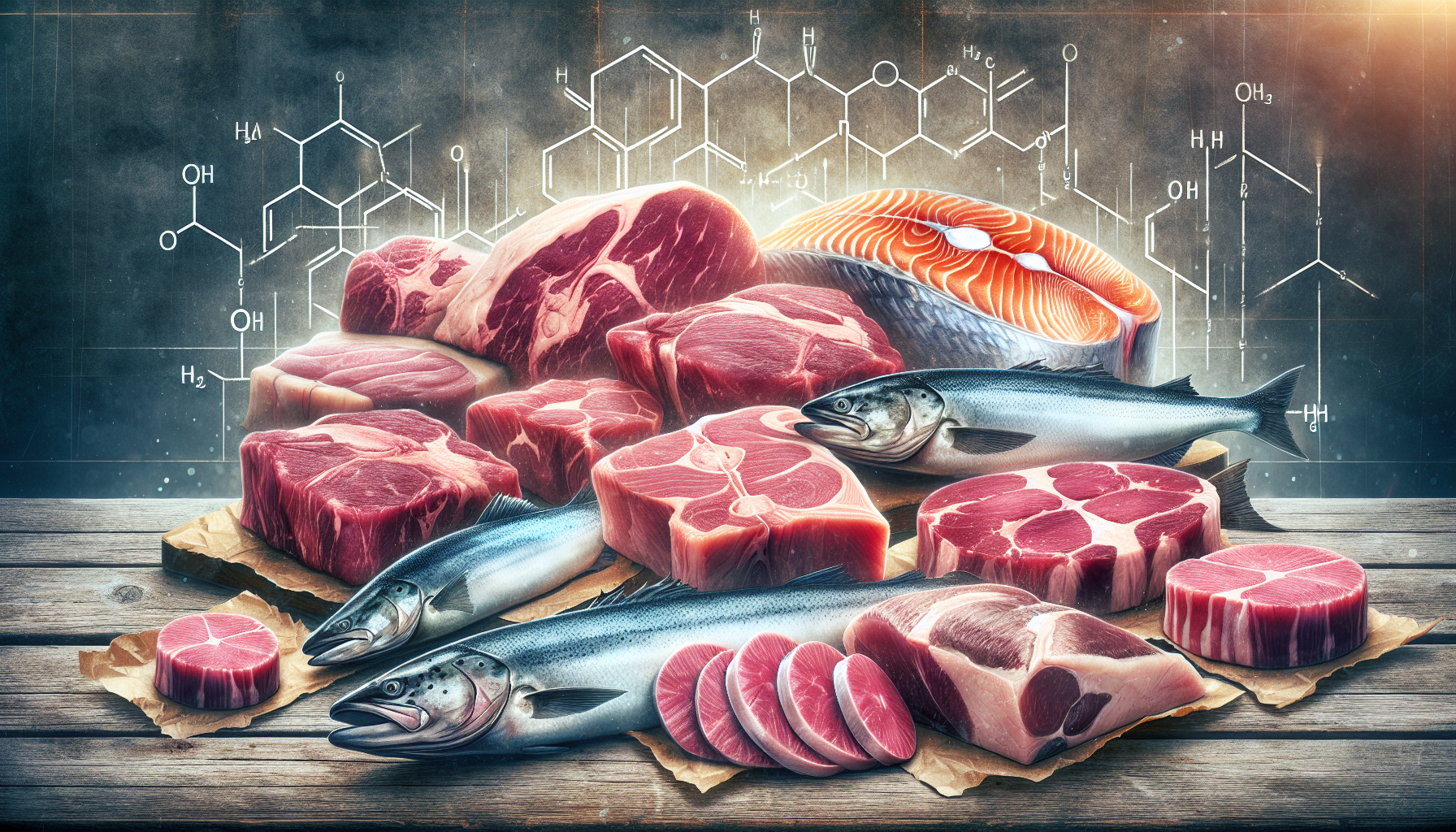 rood vlees en vis als bronnen van creatine
