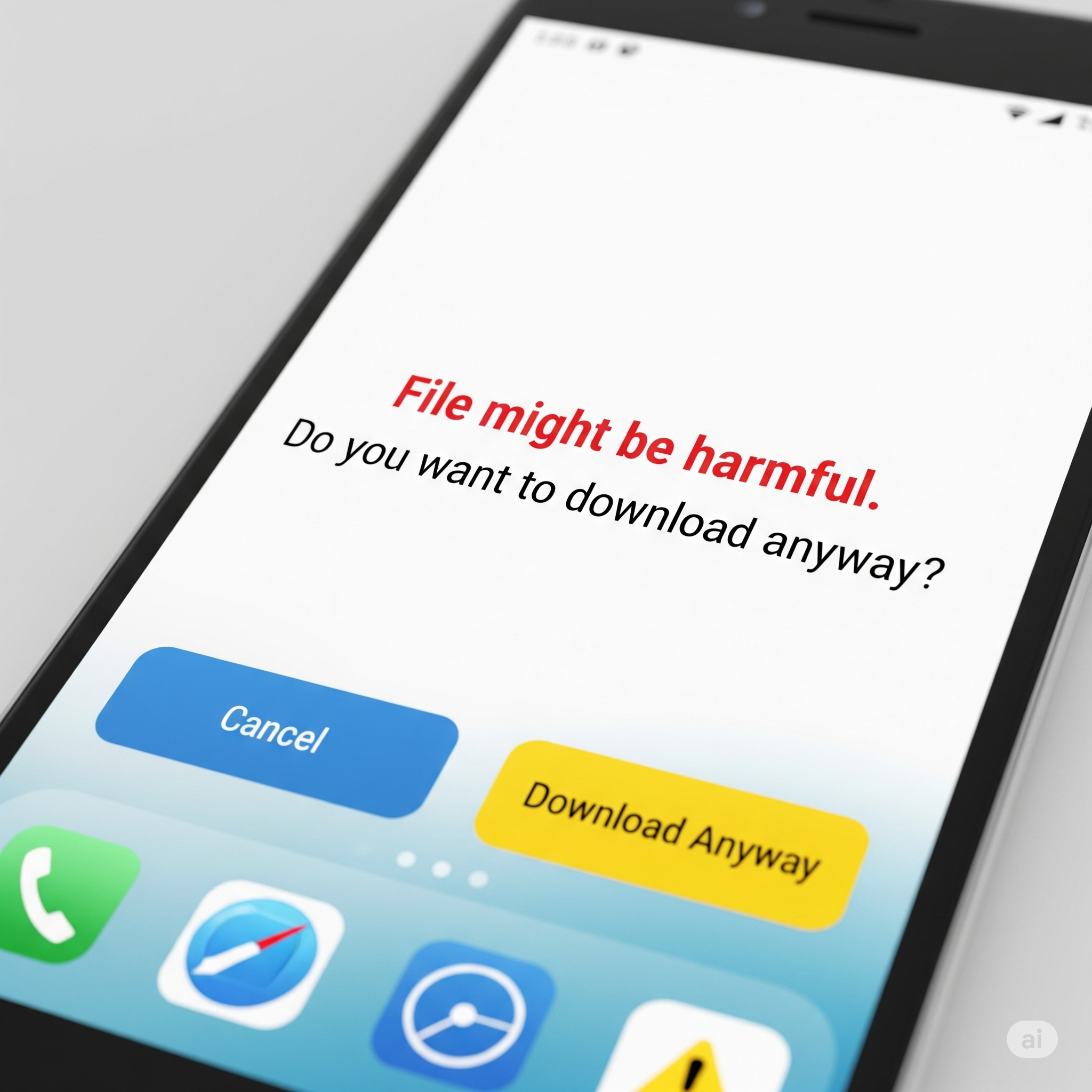 download anyway message